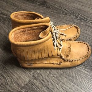 Leather moccasins
